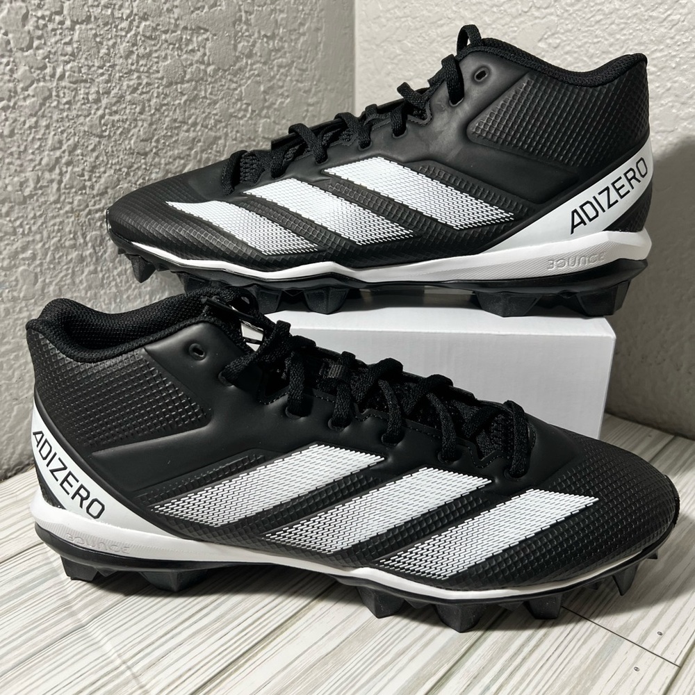 Adidas‎ Adizero impact .2 molded rubber men’s football cleats IF5102 black 11.5